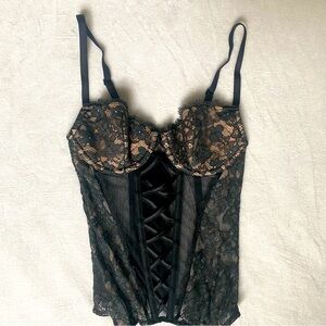 Victoria’s Secret Black Lace Corset XS